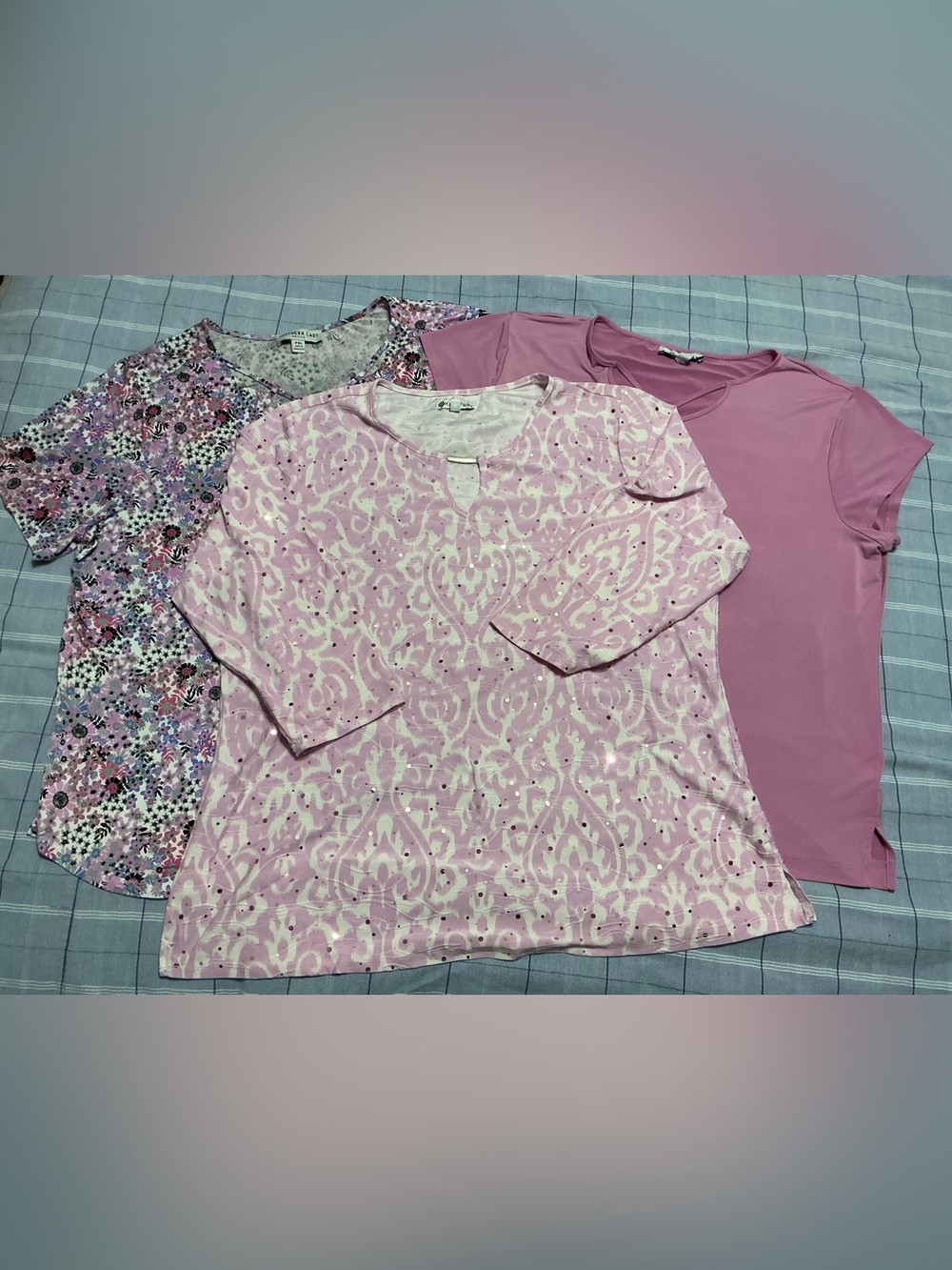 Bundle of 3 Lavender Tunic Blouses XL